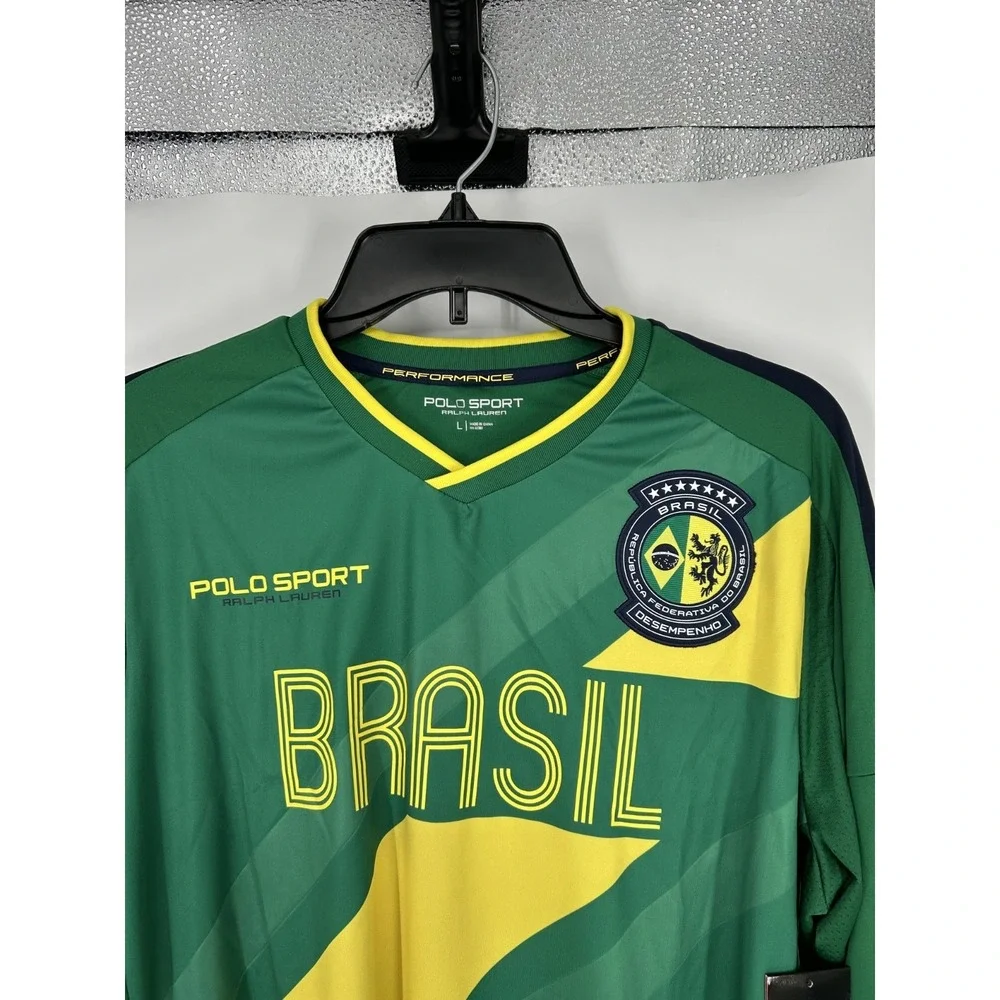 Polo Sport Ralph Lauren Brasil Brazil‎ Performance Jersey Long Sleeve Mens Large